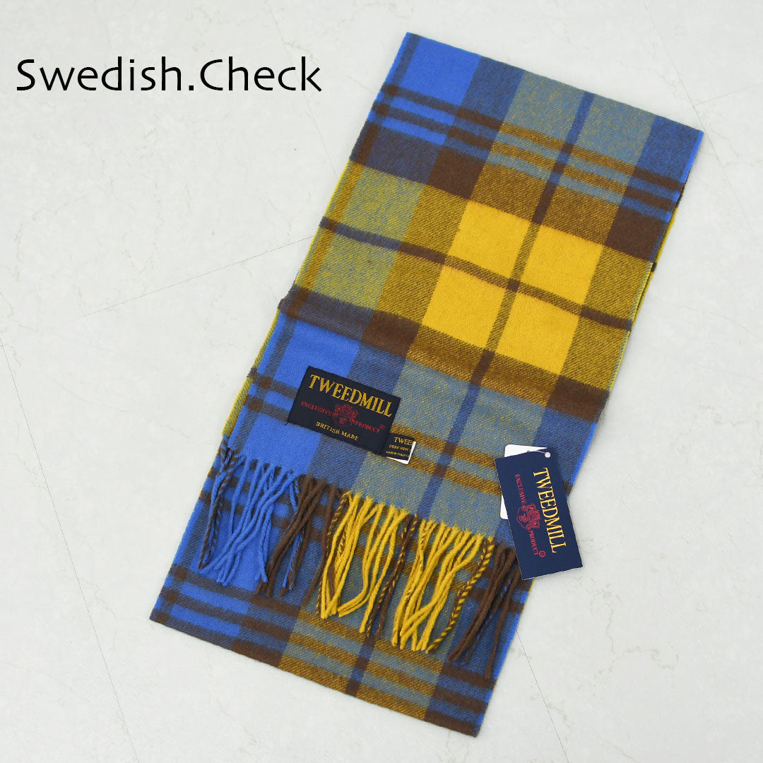 TWEED MILL [ツイードミル] Lumbswool Scarf  [25-190-t] ラムウール スカーフ・チェック柄・ストール・マフラー・LADY'S [2025AW]