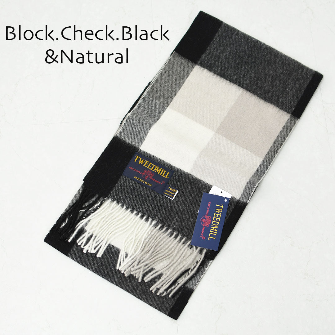 TWEED MILL [ツイードミル] Lumbswool Scarf  [25-190-t] ラムウール スカーフ・チェック柄・ストール・マフラー・LADY'S [2025AW]