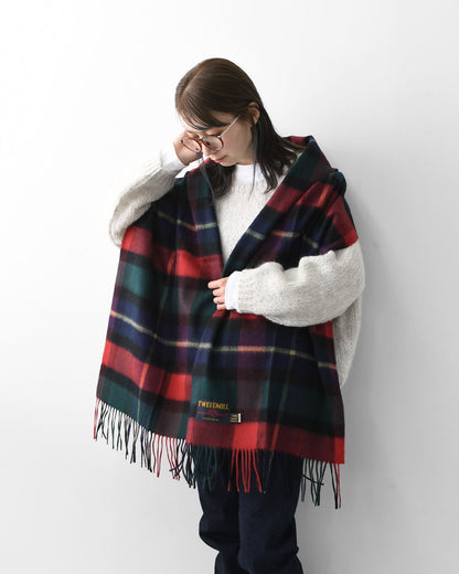 TWEED MILL [ツイードミル] Prestige Lambswool Stole [48-190-wp] プレスティージ ラムウール ストール・チェック柄・ストール・マフラー・大判・LADY'S [2025AW]