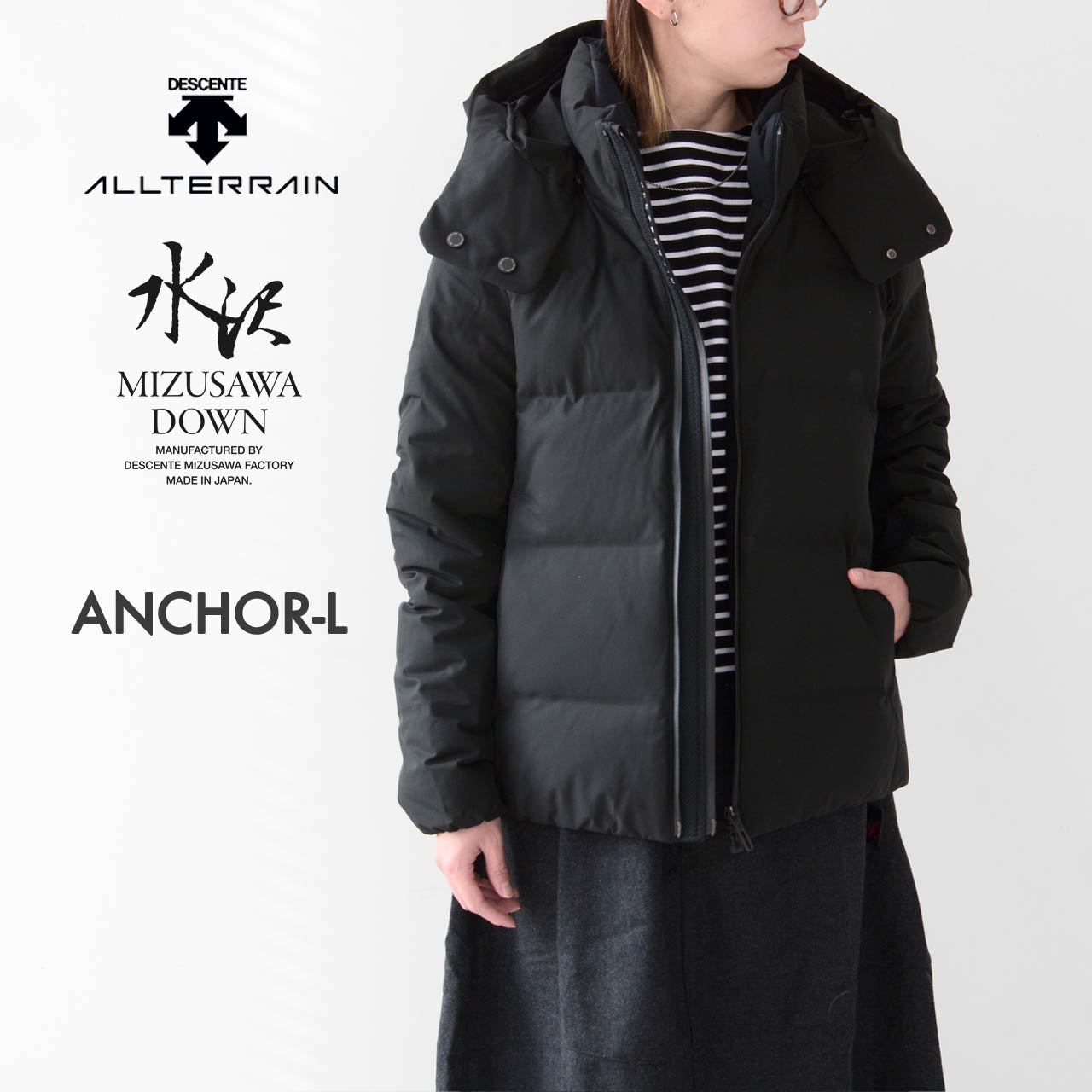 DESCENTE ALLTERRAIN [デサントオルテライン] MIZUSAWA DOWN JACKET “ANCHOR-L” [DU5FDJM2L] 水沢ダウン “アンカーハーフコート”・ダウンジャケット・LADY'S [2025AW]