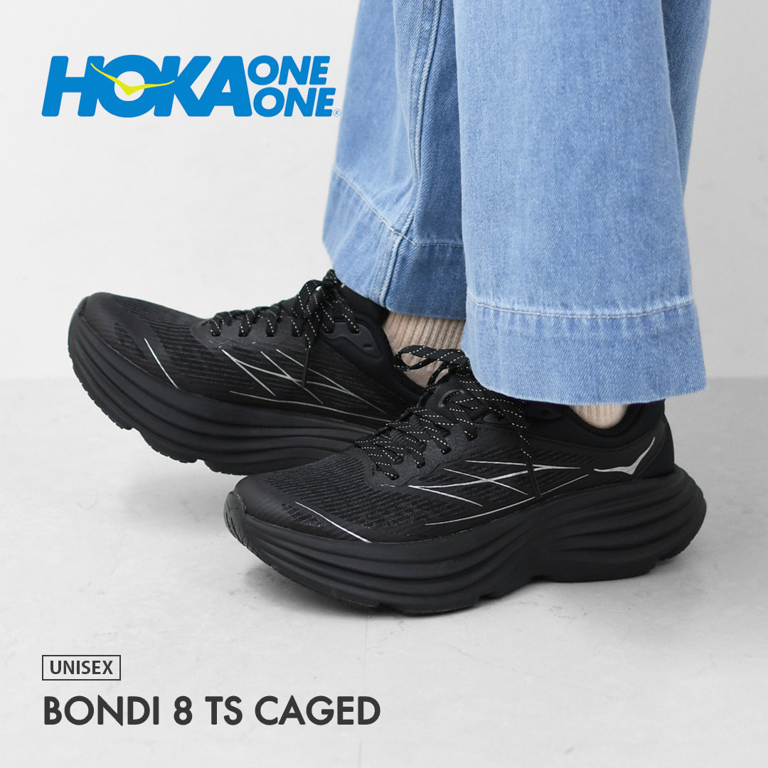 HOKA ONE ONE [ホカオネオネ] U BONDI 8 TS CAGED [1155391-bksv] ボンダイ 8 TS/BKSV・ ケージド・タウンシューズ・ロードランニング・ クイックレース・厚底・クッション性・MEN'S / LADY'S  [2026SS]