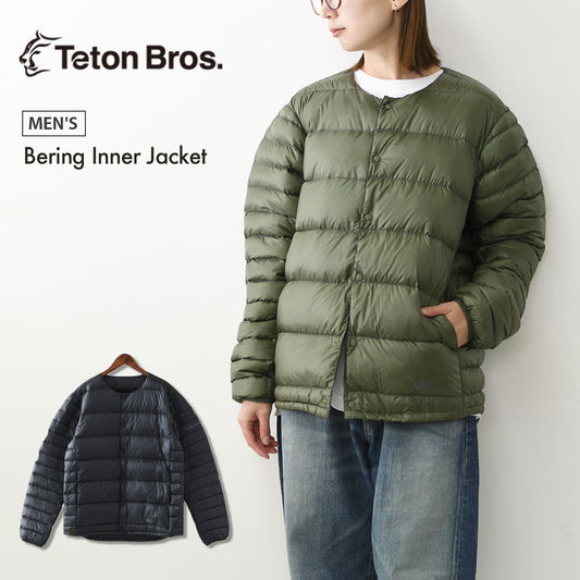 TETON BROS.  [ティートンブロス] Bering Inner Jacket [TB263-160] ベーリングインナージャケット・インナーダウン・リサイクルナイロン・ラウンドネック・スナップボタン・防寒・保温・軽量・MEN'S [2026AW]