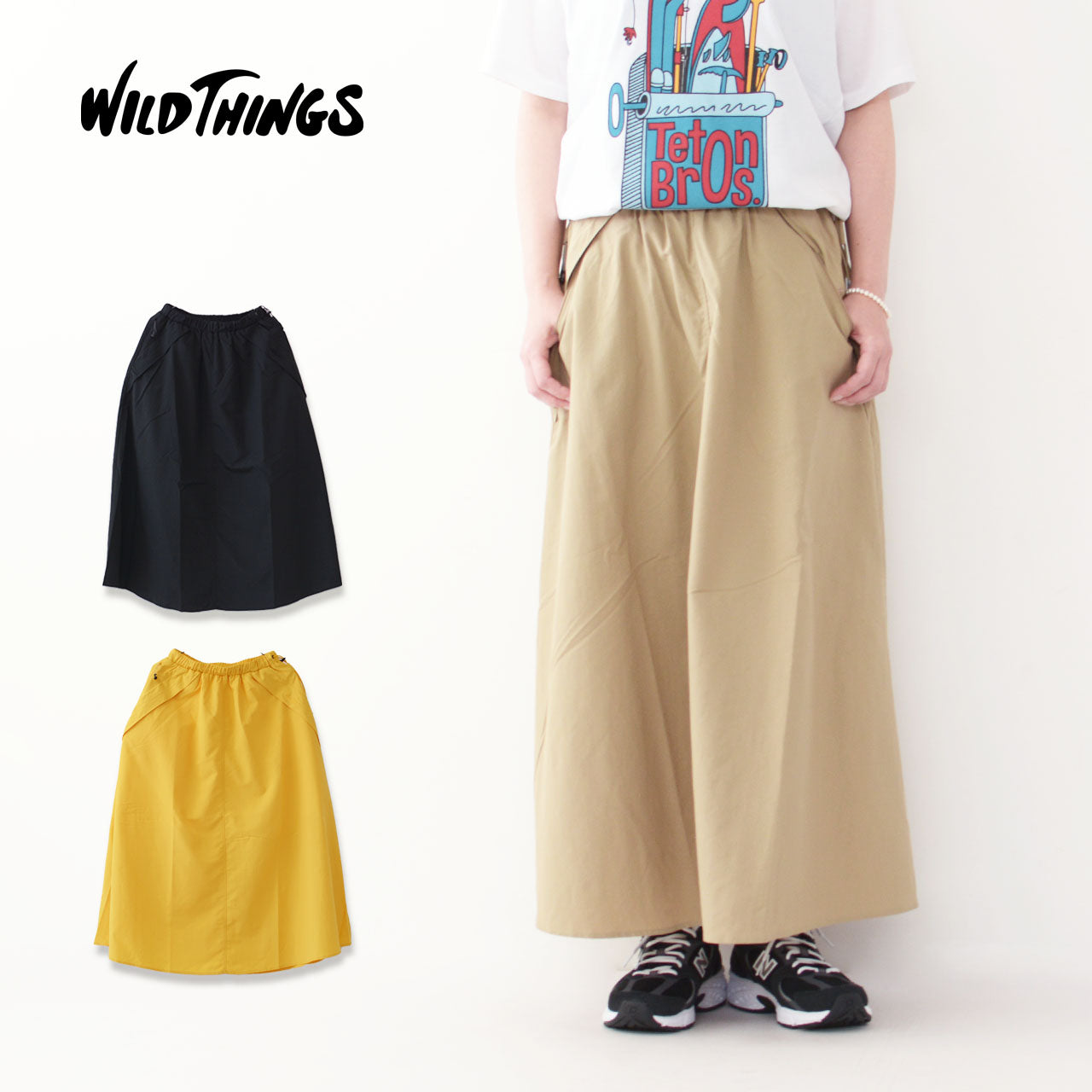 WILD THINGS[ワイルドシングス] FLARE SKIRT [WTL24007AD] フレアスカート[2024SS]