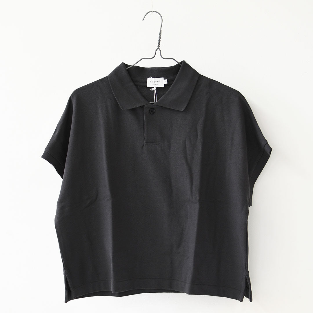 Handvaerk [ハンドバーク] PIQUE DOLMAN SLEEVE POLO SHIRT[1108] ピケドルマンスリーブポロシャツ・半袖ポロシャツ・襟付きトップス・ピケ素材・ゆったりシルエット・無地・LADY'S [2026SS]