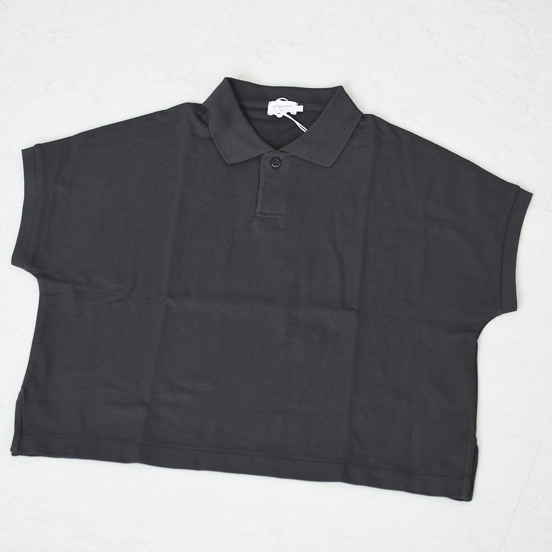 Handvaerk [ハンドバーク] PIQUE DOLMAN SLEEVE POLO SHIRT[1108] ピケドルマンスリーブポロシャツ・半袖ポロシャツ・襟付きトップス・ピケ素材・ゆったりシルエット・無地・LADY'S [2026SS]