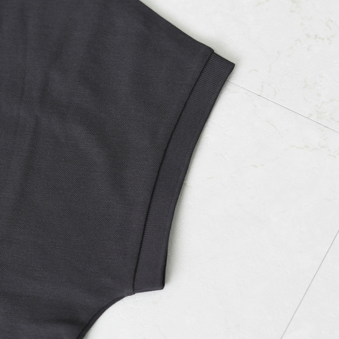 Handvaerk [ハンドバーク] PIQUE DOLMAN SLEEVE POLO SHIRT[1108] ピケドルマンスリーブポロシャツ・半袖ポロシャツ・襟付きトップス・ピケ素材・ゆったりシルエット・無地・LADY'S [2026SS]
