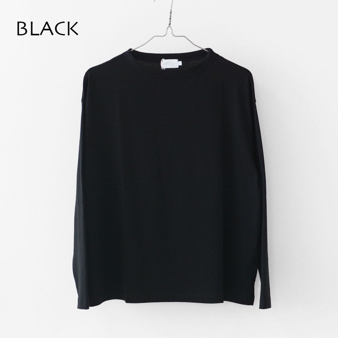 Handvaerk [ハンドバーク] W 60/2 BOTTLE NECK L/S T-SHIRT [6116] 60/2 ボトルネックロングスーブTシャツ [2025AW]