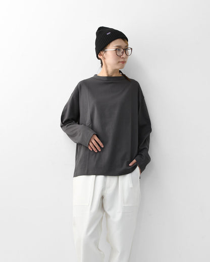 Handvaerk [ハンドバーク] W 60/2 BOTTLE NECK L/S T-SHIRT [6116] 60/2 ボトルネックロングスーブTシャツ [2025AW]