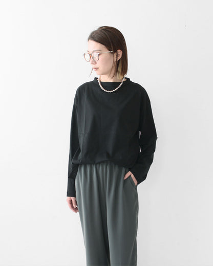 Handvaerk [ハンドバーク] W 60/2 BOTTLE NECK L/S T-SHIRT [6116] 60/2 ボトルネックロングスーブTシャツ [2025AW]
