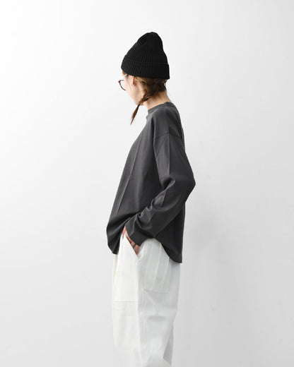 Handvaerk [ハンドバーク] W 60/2 BOTTLE NECK L/S T-SHIRT [6116] 60/2 ボトルネックロングスーブTシャツ [2025AW]