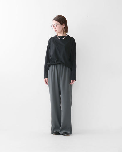 Handvaerk [ハンドバーク] W 60/2 BOTTLE NECK L/S T-SHIRT [6116] 60/2 ボトルネックロングスーブTシャツ [2025AW]