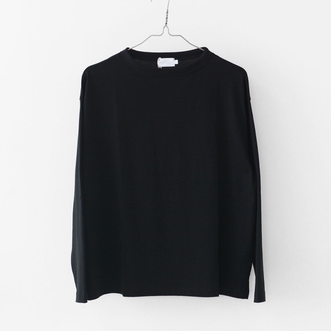 Handvaerk [ハンドバーク] W 60/2 BOTTLE NECK L/S T-SHIRT [6116] 60/2 ボトルネックロングスーブTシャツ [2025AW]