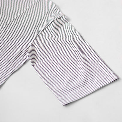 Handvaerk [ハンドバーク] W 60/2 BOTTLE NECK 3/4 SLEEVE T-SHIRT BORDER [6207] 60/2 ボトルネックTシャツ ボーダー [2025SS]