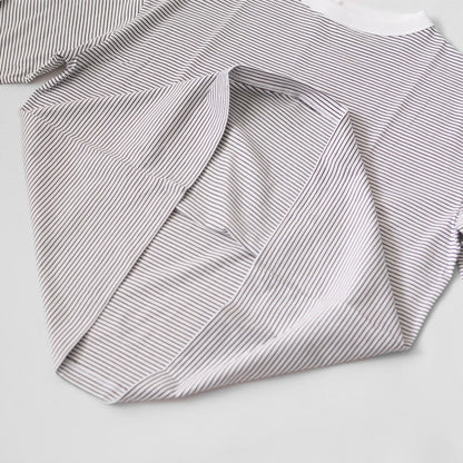 Handvaerk [ハンドバーク] W 60/2 BOTTLE NECK 3/4 SLEEVE T-SHIRT BORDER [6207] 60/2 ボトルネックTシャツ ボーダー [2025SS]