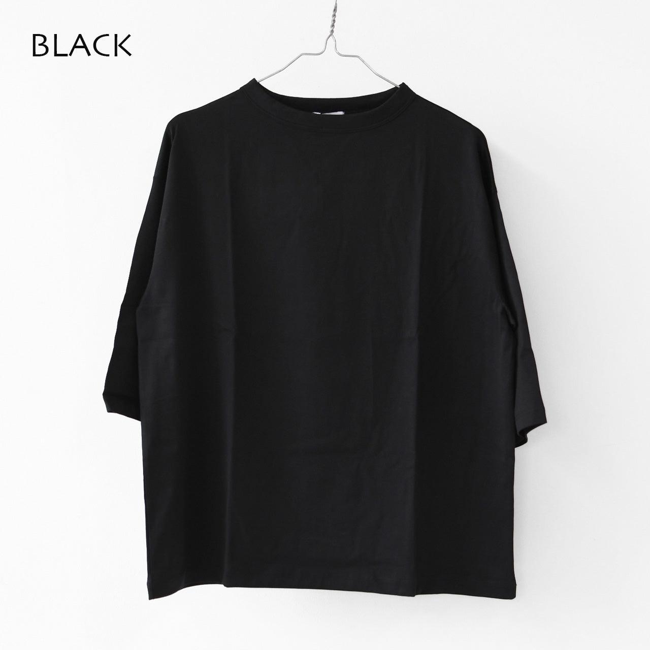 Handvaerk [ハンドバーク] W 60/2 BOTTLE NECK 3/4 SLEEVE T-SHIRT SOLID [6207] 60/2 ボトルネックTシャツ SOLID [2026SS]