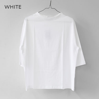Handvaerk [ハンドバーク] W 60/2 BOTTLE NECK 3/4 SLEEVE T-SHIRT SOLID [6207] 60/2 ボトルネックTシャツ SOLID [2026SS]