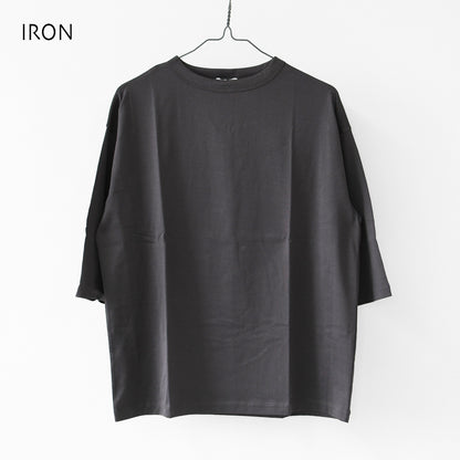 Handvaerk [ハンドバーク] W 60/2 BOTTLE NECK 3/4 SLEEVE T-SHIRT SOLID [6207] 60/2 ボトルネックTシャツ SOLID [2026SS]