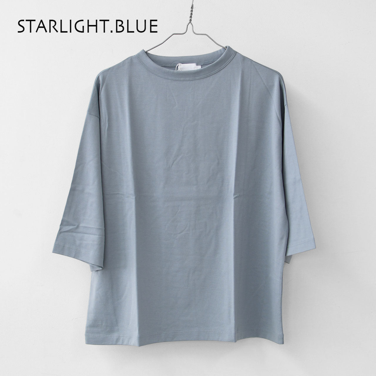 Handvaerk [ハンドバーク] W 60/2 BOTTLE NECK 3/4 SLEEVE T-SHIRT SOLID [6207] 60/2 ボトルネックTシャツ SOLID [2025SS]