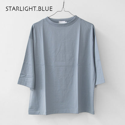 Handvaerk [ハンドバーク] W 60/2 BOTTLE NECK 3/4 SLEEVE T-SHIRT SOLID [6207] 60/2 ボトルネックTシャツ SOLID [2025SS]
