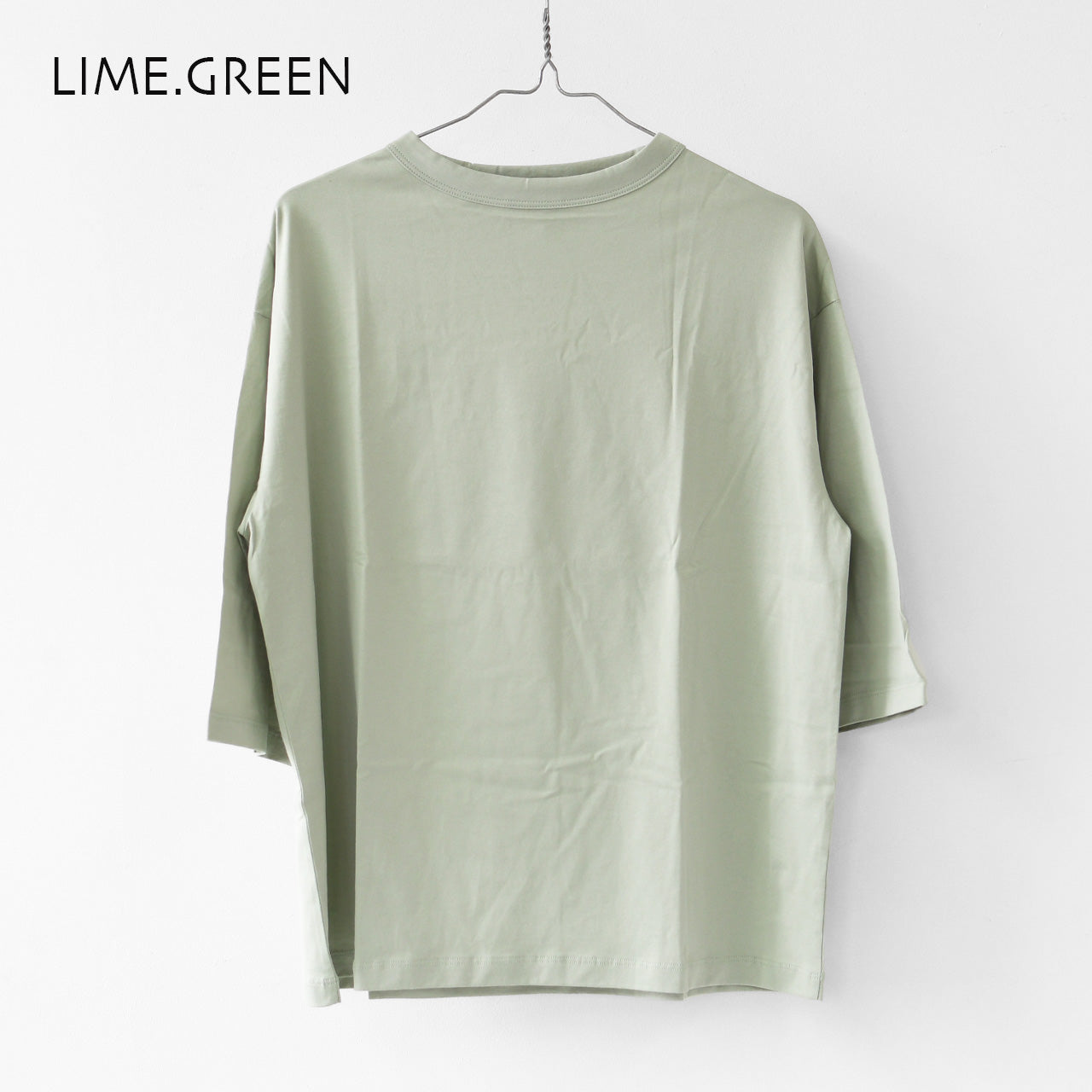 Handvaerk [ハンドバーク] W 60/2 BOTTLE NECK 3/4 SLEEVE T-SHIRT SOLID [6207] 60/2 ボトルネックTシャツ SOLID [2026SS]