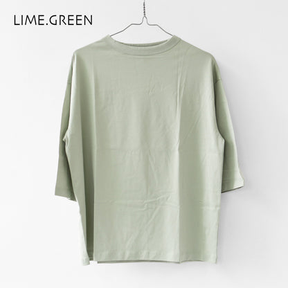 Handvaerk [ハンドバーク] W 60/2 BOTTLE NECK 3/4 SLEEVE T-SHIRT SOLID [6207] 60/2 ボトルネックTシャツ SOLID [2026SS]