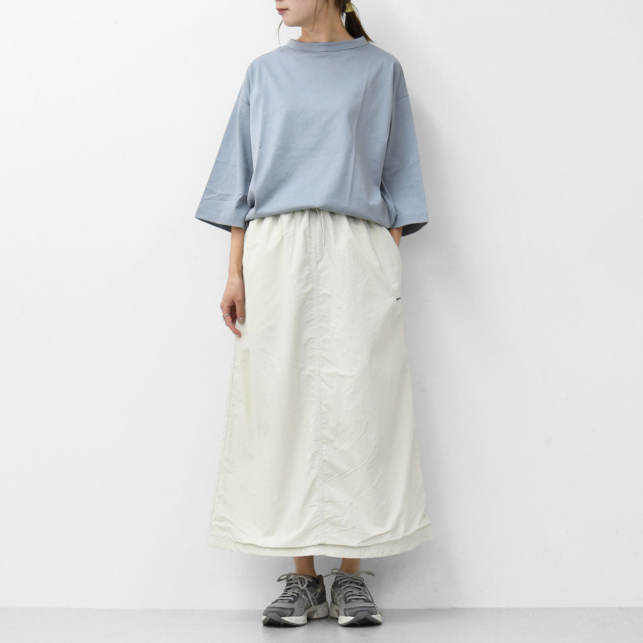 Handvaerk [ハンドバーク] W 60/2 BOTTLE NECK 3/4 SLEEVE T-SHIRT SOLID [6207] 60/2 ボトルネックTシャツ SOLID [2025SS]
