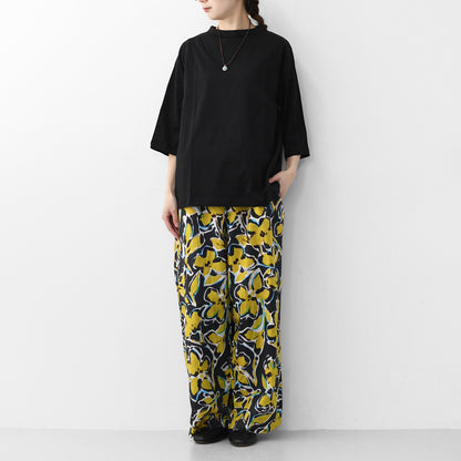 Handvaerk [ハンドバーク] W 60/2 BOTTLE NECK 3/4 SLEEVE T-SHIRT SOLID [6207] 60/2 ボトルネックTシャツ SOLID [2026SS]