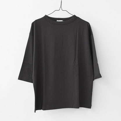 Handvaerk [ハンドバーク] W 60/2 BOTTLE NECK 3/4 SLEEVE T-SHIRT SOLID [6207] 60/2 ボトルネックTシャツ SOLID [2026SS]