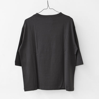 Handvaerk [ハンドバーク] W 60/2 BOTTLE NECK 3/4 SLEEVE T-SHIRT SOLID [6207] 60/2 ボトルネックTシャツ SOLID [2026SS]