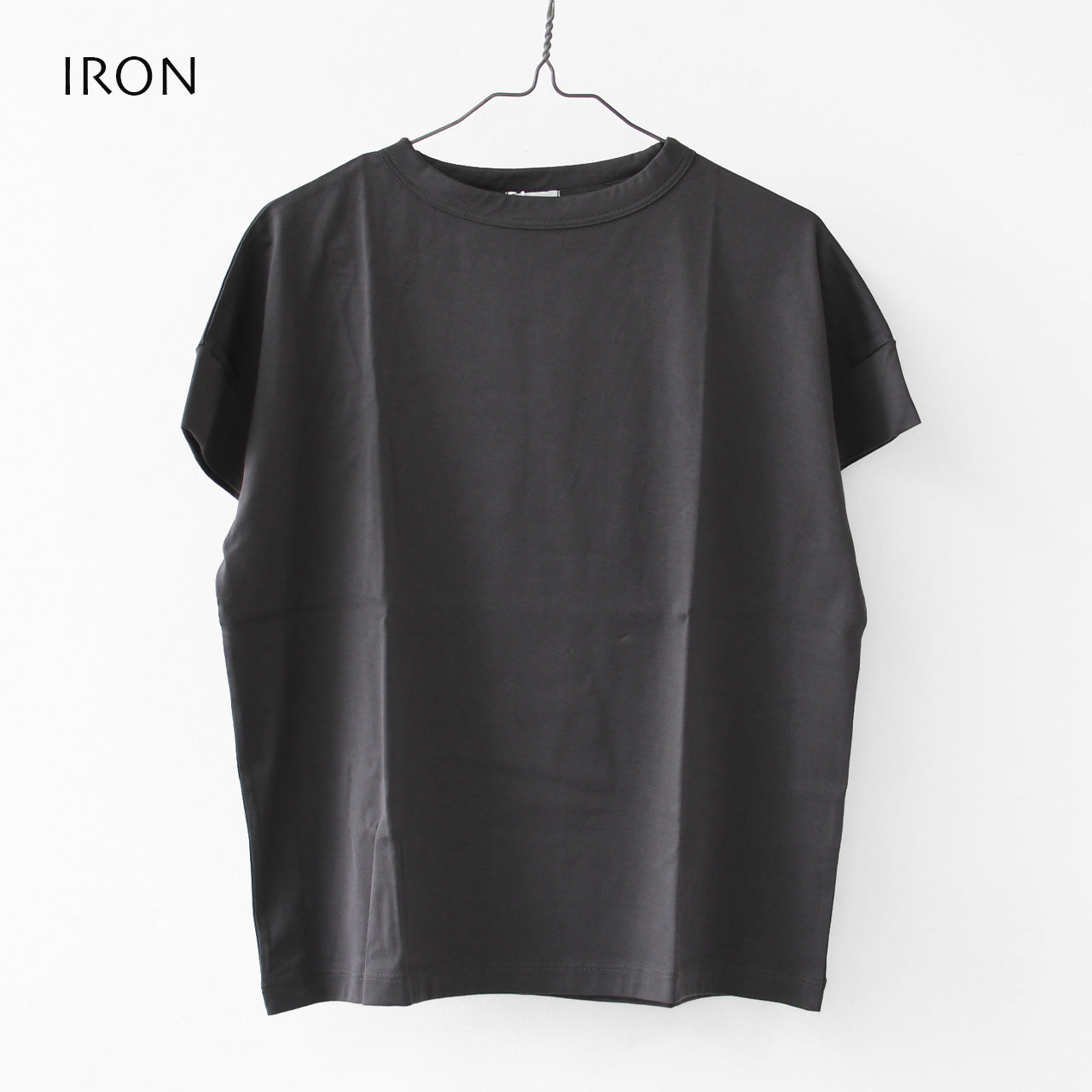 Handvaerk [ハンドバーク] W 60/2 BOTTLE NECK S/S T-SHIRT SOLID [6250] 60/2 ボトルネックTシャツ SOLID [2026SS]