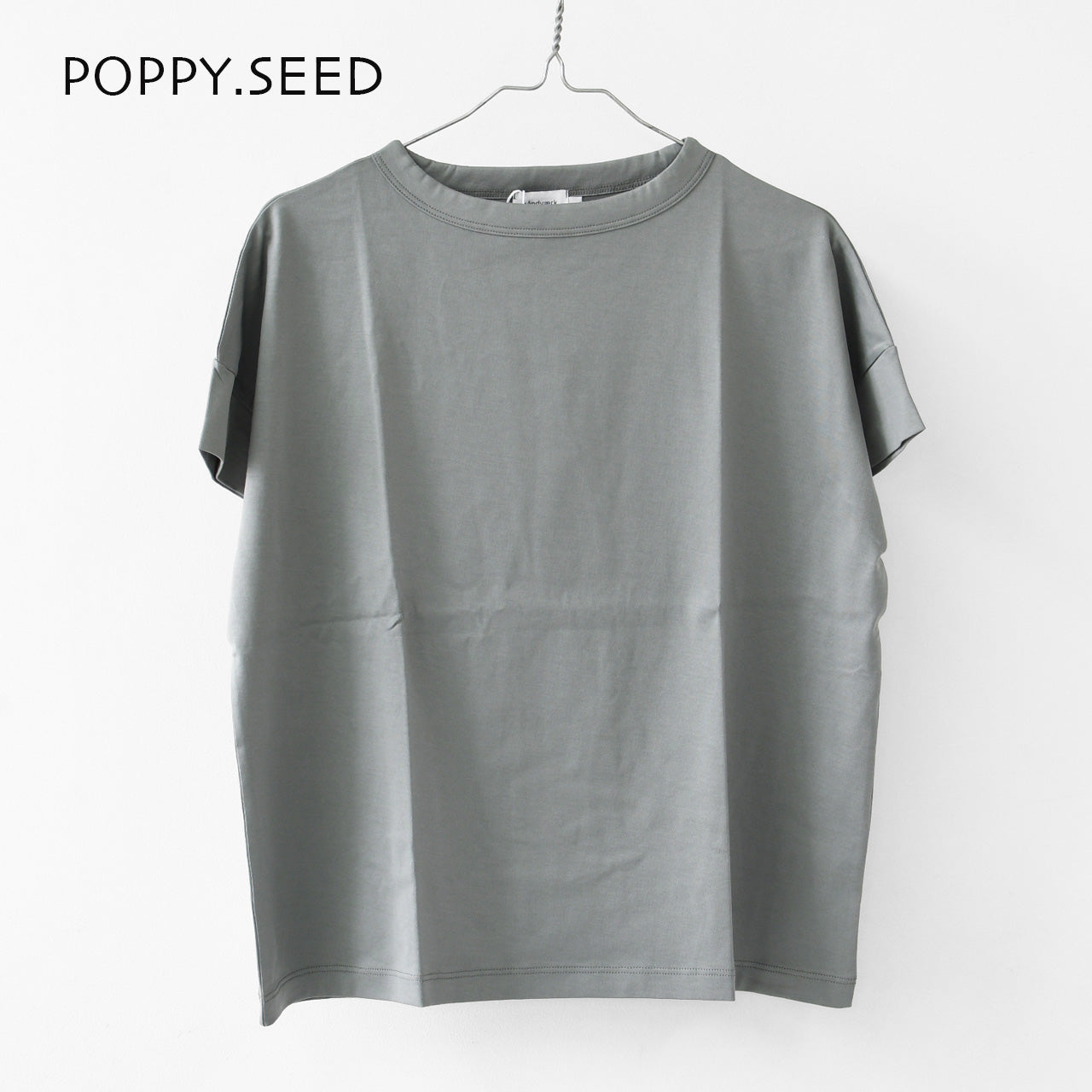 Handvaerk [ハンドバーク] W 60/2 BOTTLE NECK S/S T-SHIRT SOLID [6250] 60/2 ボトルネックTシャツ SOLID [2026SS]