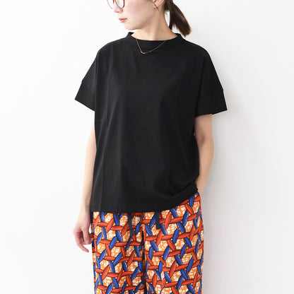Handvaerk [ハンドバーク] W 60/2 BOTTLE NECK S/S T-SHIRT SOLID [6250] 60/2 ボトルネックTシャツ SOLID [2026SS]