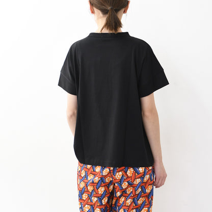 Handvaerk [ハンドバーク] W 60/2 BOTTLE NECK S/S T-SHIRT SOLID [6250] 60/2 ボトルネックTシャツ SOLID [2026SS]