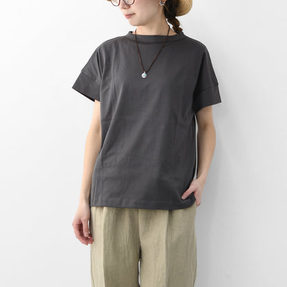 Handvaerk [ハンドバーク] W 60/2 BOTTLE NECK S/S T-SHIRT SOLID [6250] 60/2 ボトルネックTシャツ SOLID [2026SS]
