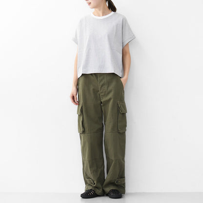 Handvaerk [ハンドバーク] 60/2 CREW NECK WIDE T-SHIRT  -STRIPE- [6260] 60/2クルーネックワイドTシャツ-ストライプ- [2025SS]