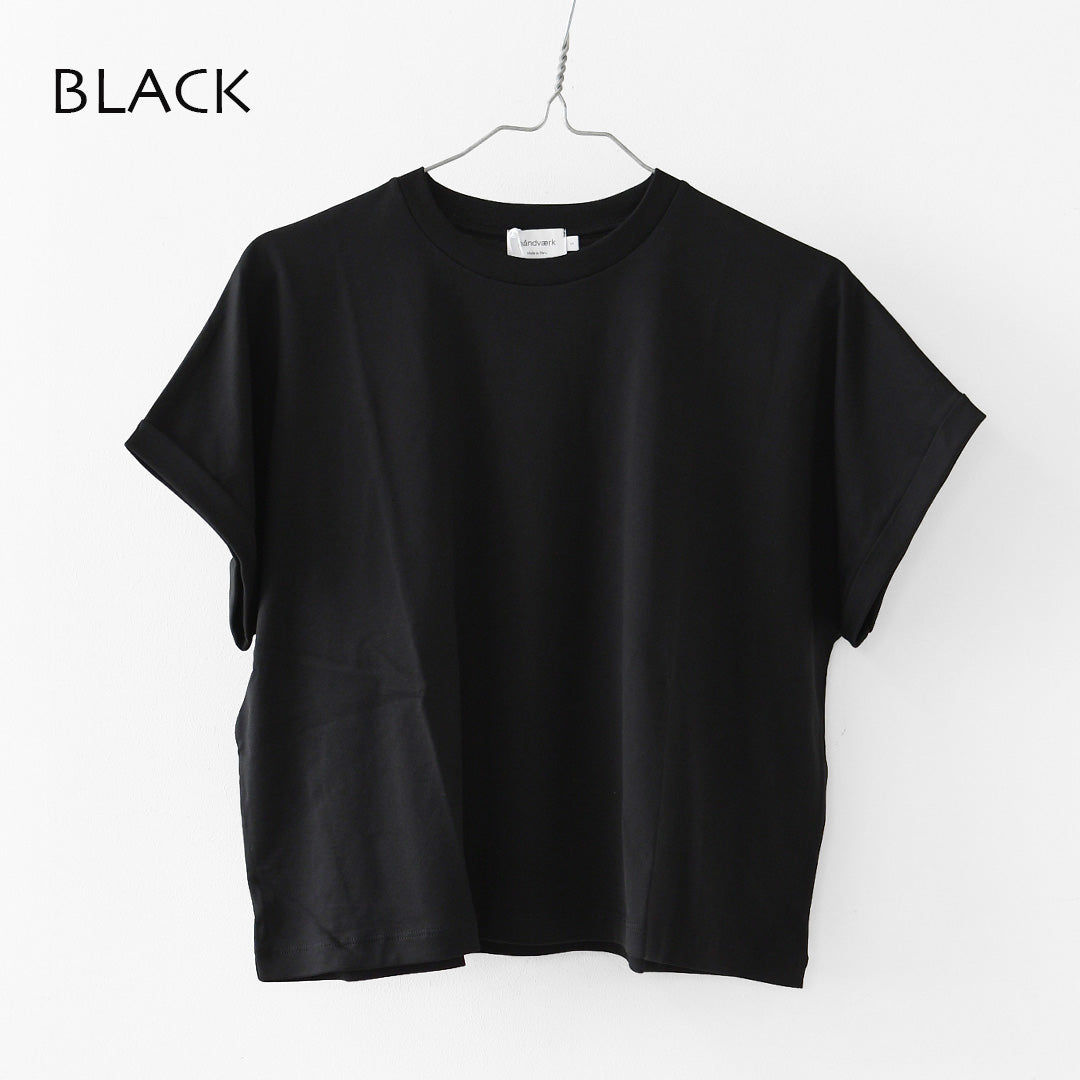 Handvaerk [ハンドバーク] 60/2 CREW NECK WIDE T-SHIRT  -SOLID- [6260-s] 60/2クルーネックワイドTシャツ-SOLID-・半袖Tシャツ・ワイドTシャツ・コットンTシャツ・無地・シンプル・着心地・LADY'S [2026SS]