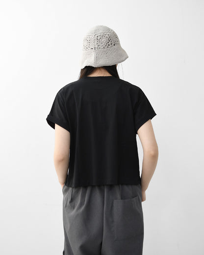 Handvaerk [ハンドバーク] 60/2 CREW NECK WIDE T-SHIRT  -SOLID- [6260-s] 60/2クルーネックワイドTシャツ-SOLID-・半袖Tシャツ・ワイドTシャツ・コットンTシャツ・無地・シンプル・着心地・LADY'S [2026SS]