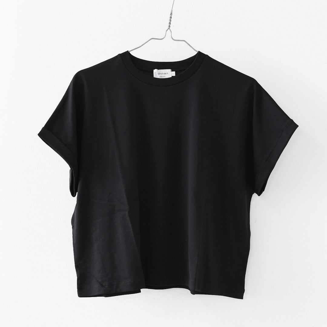 Handvaerk [ハンドバーク] 60/2 CREW NECK WIDE T-SHIRT  -SOLID- [6260-s] 60/2クルーネックワイドTシャツ-SOLID-・半袖Tシャツ・ワイドTシャツ・コットンTシャツ・無地・シンプル・着心地・LADY'S [2026SS]