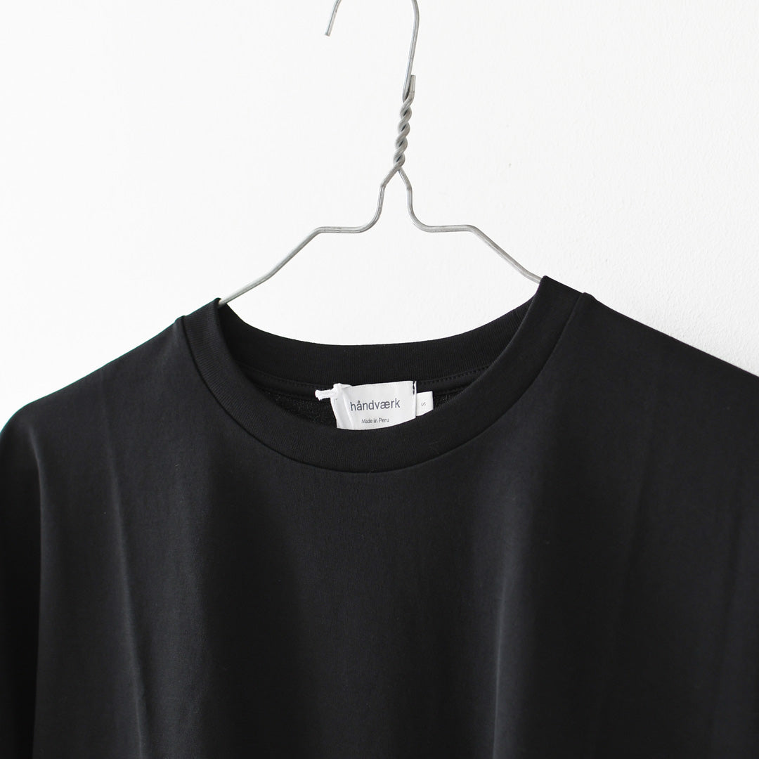 Handvaerk [ハンドバーク] 60/2 CREW NECK WIDE T-SHIRT  -SOLID- [6260-s] 60/2クルーネックワイドTシャツ-SOLID-・半袖Tシャツ・ワイドTシャツ・コットンTシャツ・無地・シンプル・着心地・LADY'S [2026SS]