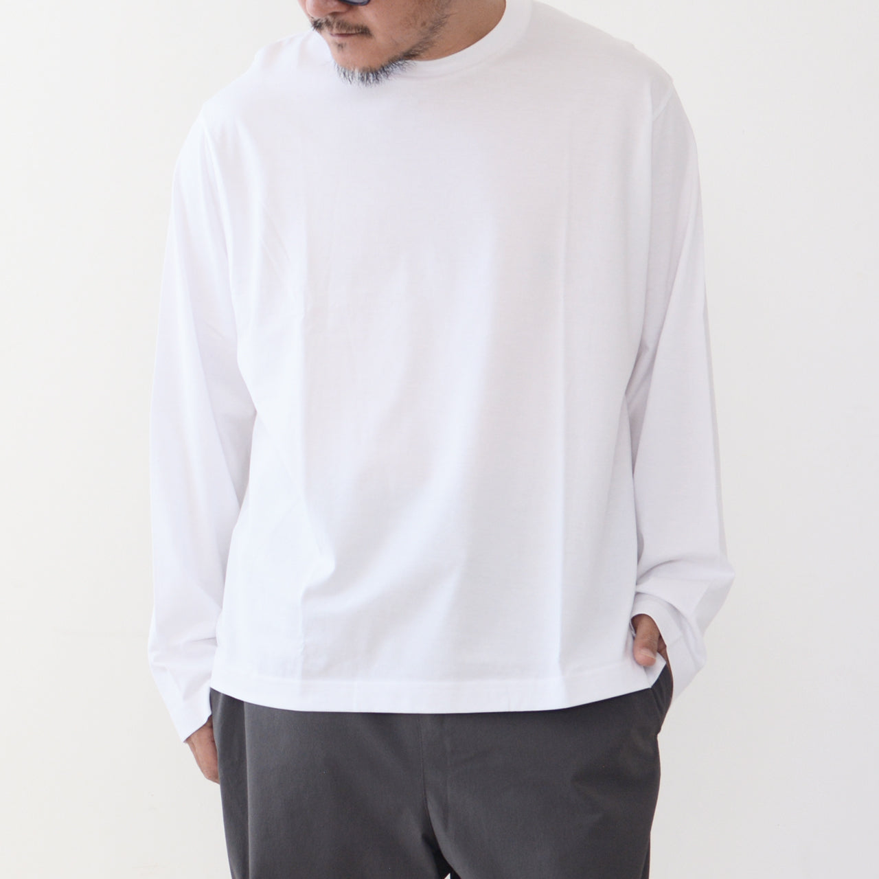 Handvaerk [ハンドバーク] M 60/2 L/S T-SHIRT [6521] 60/2 ロングスリーブ Tシャツ [2024AW]