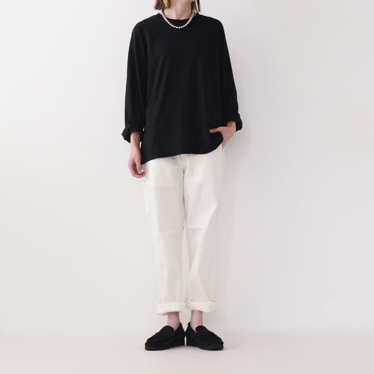 Handvaerk [ハンドバーク] M 60/2 L/S T-SHIRT [6521] 60/2 ロングスリーブ Tシャツ [2024AW]