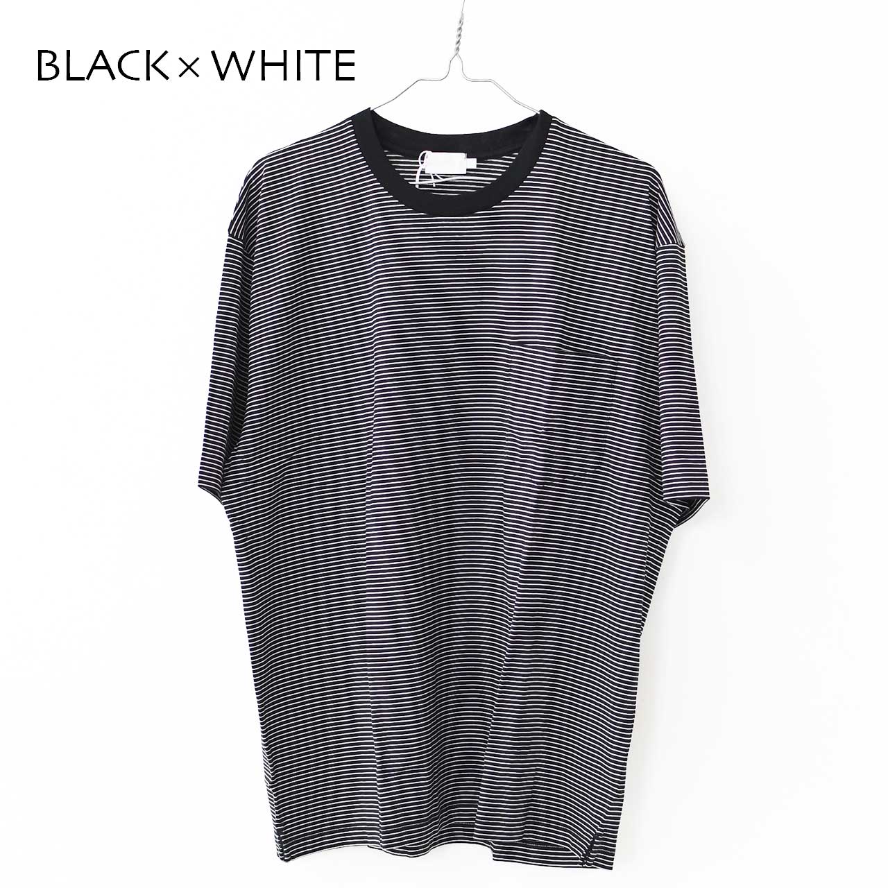 Handvaerk [ハンドバーク] 60/2 S/S BIG T-SHIRT  -STRIPE- [6524-b] 60/2 半袖ビッグTシャツ-ストライプ-・MEN'S [2025SS]