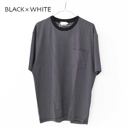 Handvaerk [ハンドバーク] 60/2 S/S BIG T-SHIRT  -STRIPE- [6524-b] 60/2 半袖ビッグTシャツ-ストライプ-・MEN'S [2025SS]
