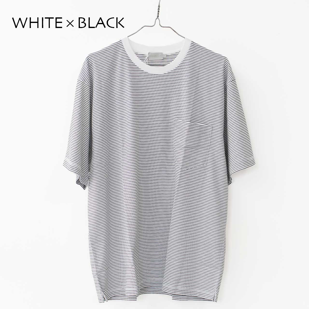 Handvaerk [ハンドバーク] 60/2 S/S BIG T-SHIRT  -STRIPE- [6524-b] 60/2 半袖ビッグTシャツ-ストライプ-・MEN'S [2025SS]