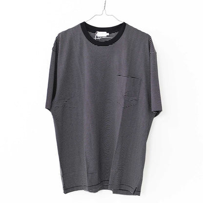Handvaerk [ハンドバーク] 60/2 S/S BIG T-SHIRT  -STRIPE- [6524-b] 60/2 半袖ビッグTシャツ-ストライプ-・MEN'S [2025SS]