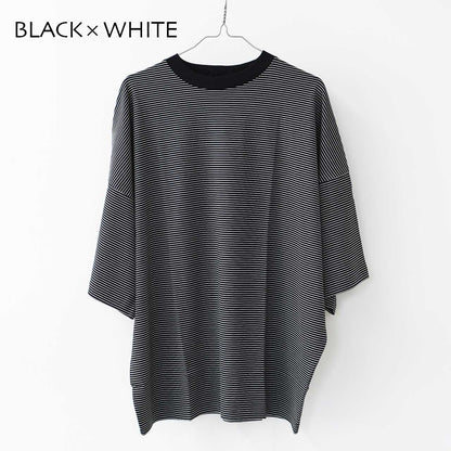 Handvaerk [ハンドバーク] 60/2 S/S TAPERED BIG T-SHIRT  -STRIPE- [6525-b] 60/2 半袖テーパードビッグTシャツ-ストライプ-・MEN'S [2025SS]