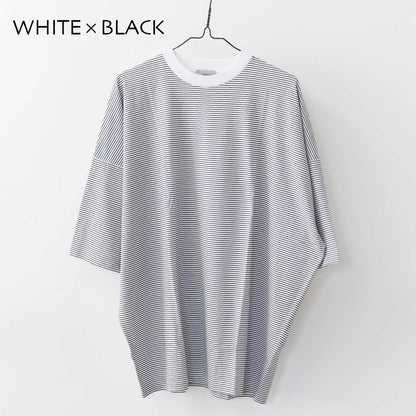 Handvaerk [ハンドバーク] 60/2 S/S TAPERED BIG T-SHIRT  -STRIPE- [6525-b] 60/2 半袖テーパードビッグTシャツ-ストライプ-・MEN'S [2025SS]