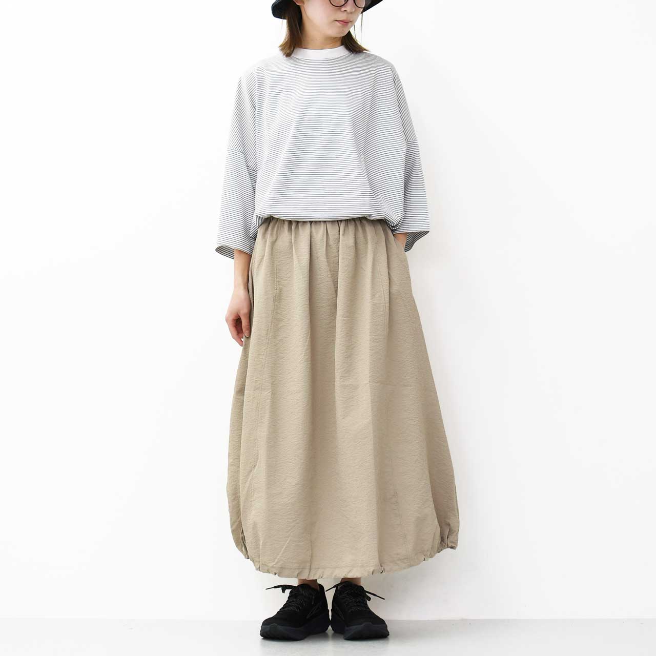 Handvaerk [ハンドバーク] 60/2 S/S TAPERED BIG T-SHIRT  -STRIPE- [6525-b] 60/2 半袖テーパードビッグTシャツ-ストライプ-・MEN'S [2025SS]