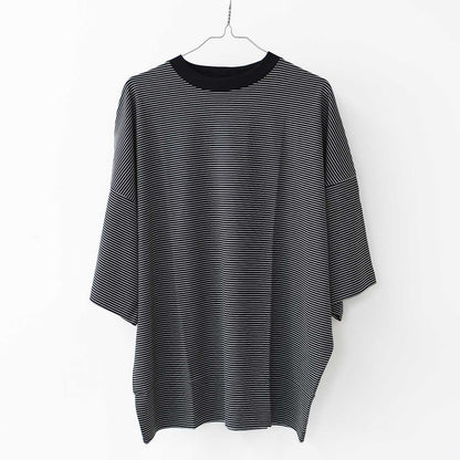 Handvaerk [ハンドバーク] 60/2 S/S TAPERED BIG T-SHIRT  -STRIPE- [6525-b] 60/2 半袖テーパードビッグTシャツ-ストライプ-・MEN'S [2025SS]
