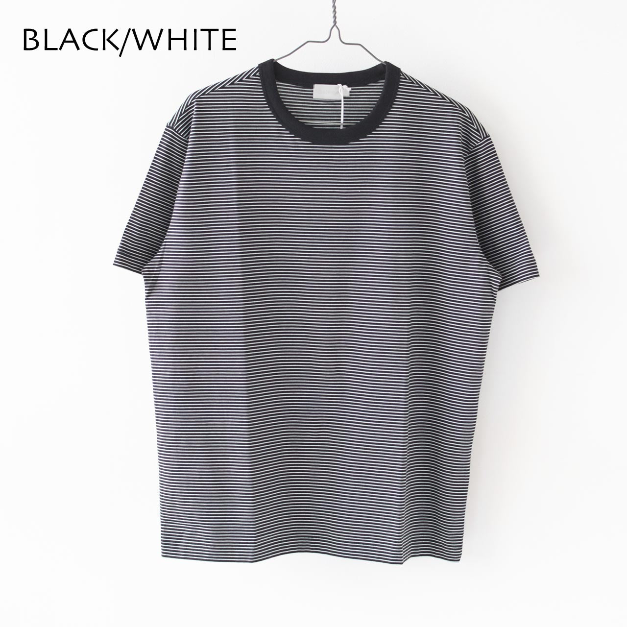 Handvaerk [ハンドバーク] M 60/2 NEW CREW NECK S/S T-SHIRT BORDER [6540] 60/2 クルーネックTシャツ ボーダー [2024SS]